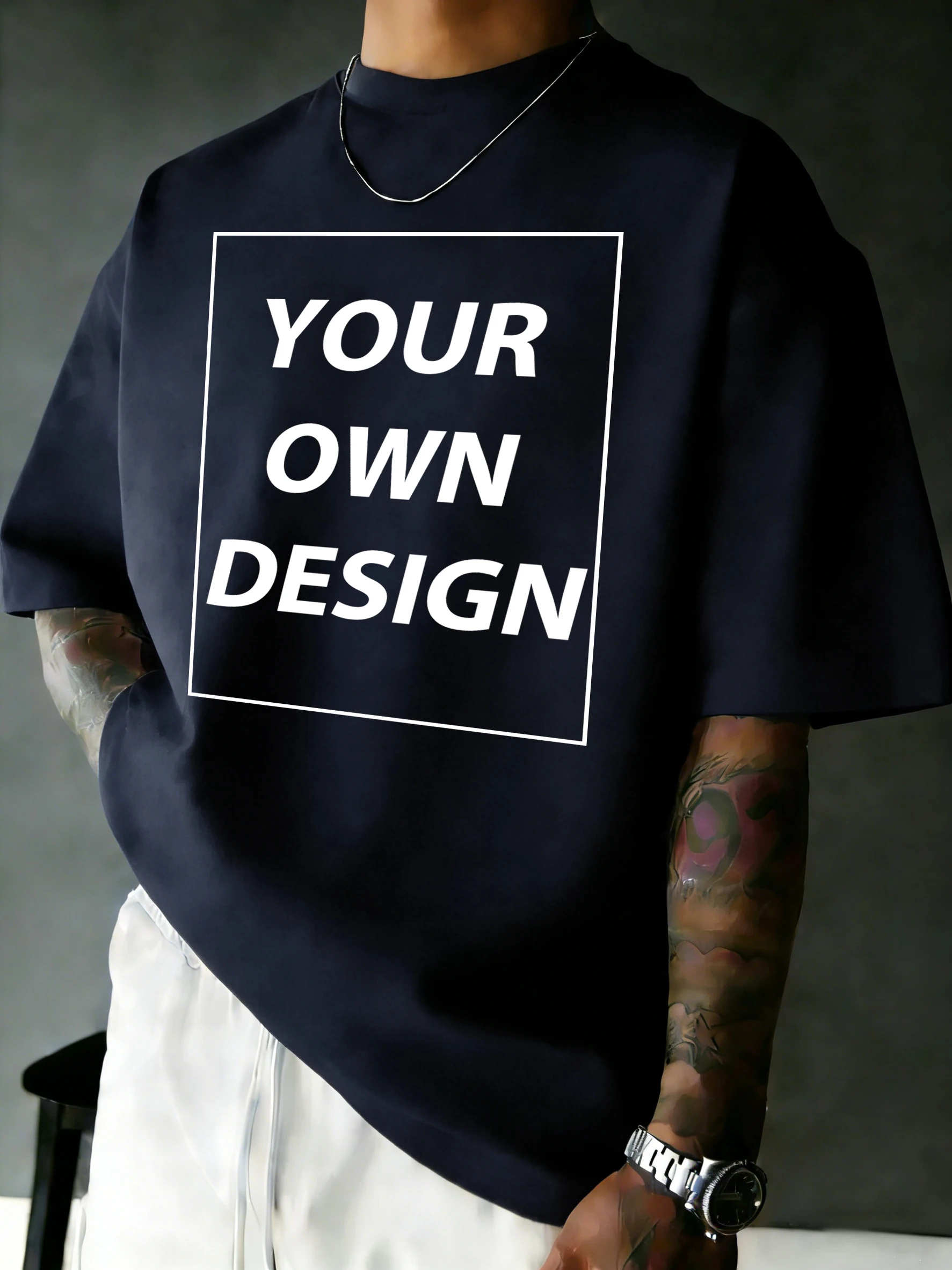 Personalisiertes, individuell bedrucktes Sommer-T-Shirt aus Baumwolle, bequemes Basic-Mode-Kurzarm-Street-Sport-T-Shirt, lockeres, atmungsaktives Oberteil – Detail 24