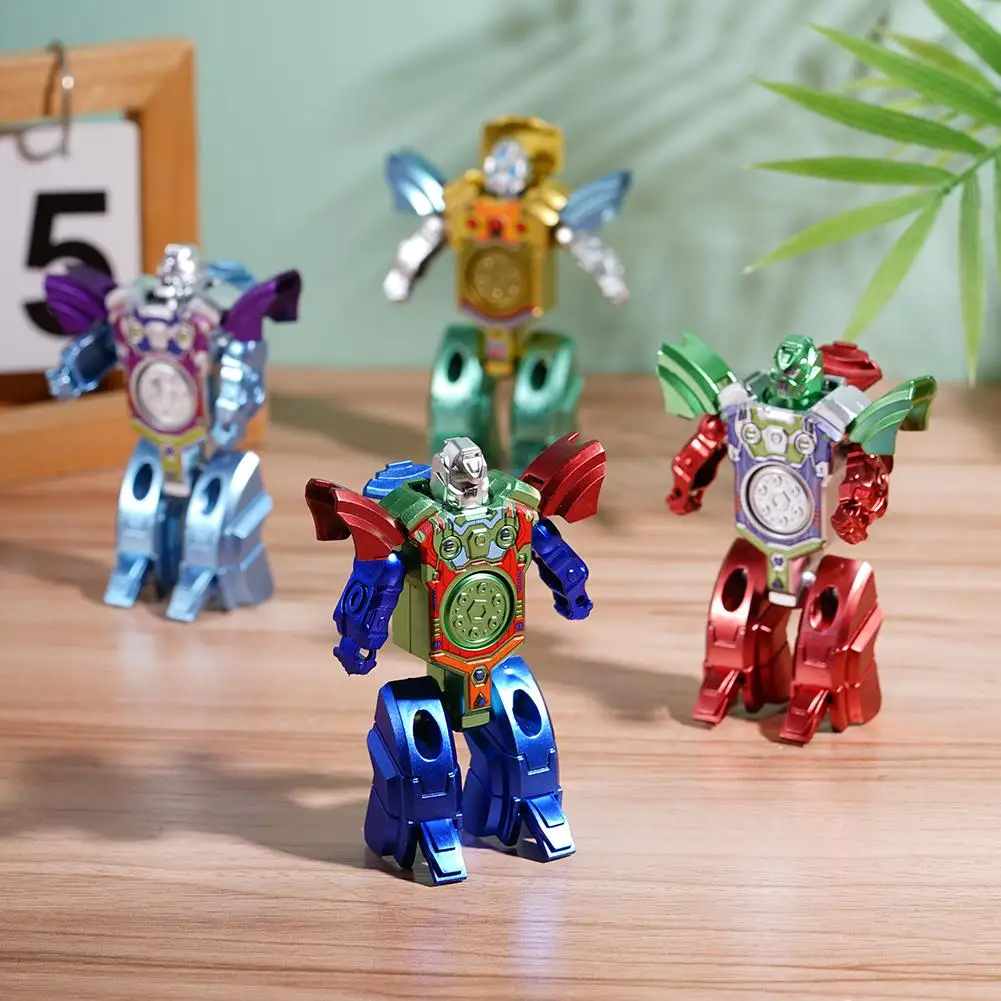 360 ° Robot Giocattolo Girevole da Dito, Giocattolo Meccanico Trasformabile, Giroscopio da Dito, Giocattolo Rotante Antistress, Piccolo Regalo, Ornamento da Scrivania - immagine 2