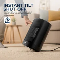 Портативный керамический обогреватель PTC мощностью 1200 Вт, 80 °   Осциллирующий настольный тепловентилятор, быстрый тихий обогрев 1s для спальни, офиса, использования в помещении — изображение 5