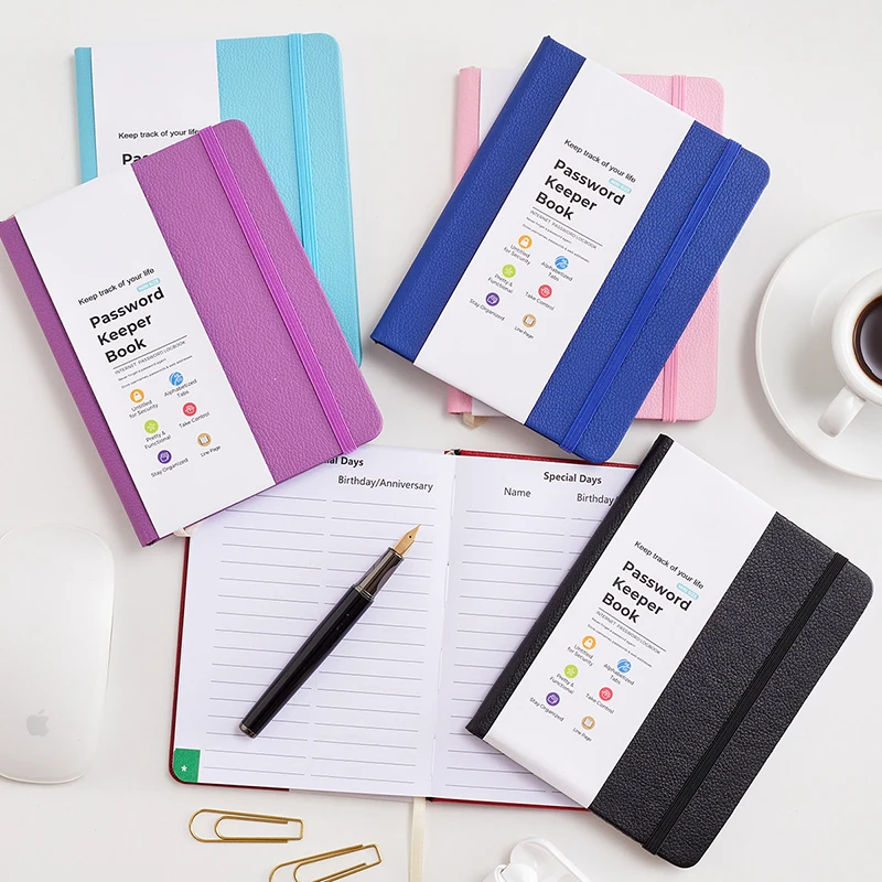 Hardcover Password Book For Internet Website Address Login-Small Password Keeper Organizer Notebook For Office&Woman,Seniors 4