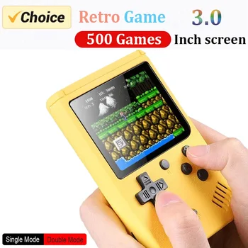 Retro Portable Mini Handheld Video Game Console 8 Bit 3.0 Inch Color LCD Kids Color Game Player Built in 500 Games 1