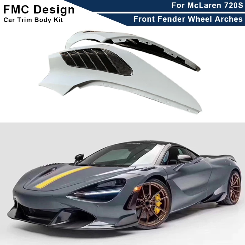 

Carbon Fiber Front Fender Wheel Header for McLaren 720S 2017 2019 Car Side Vent Air Flow Fender Intake Body Kit