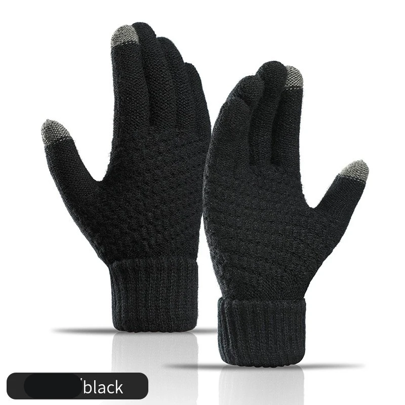 Winter Touch Screen Gloves Men Women Warm Stretch Knit