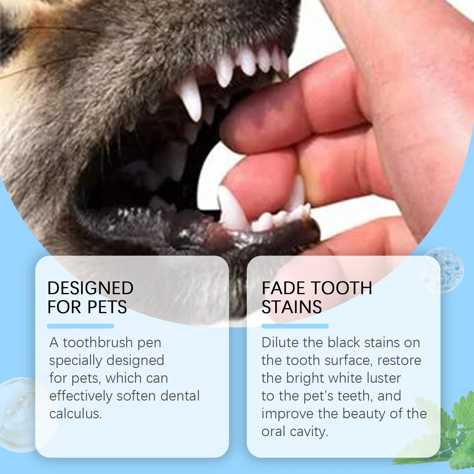 Yegbong 1PC Dog Cat Pet Teeth Cleaning Pen Brightening Grooming Toothbrush Dental Calculus Safe Tartar Remove Tool Mouth Fresh