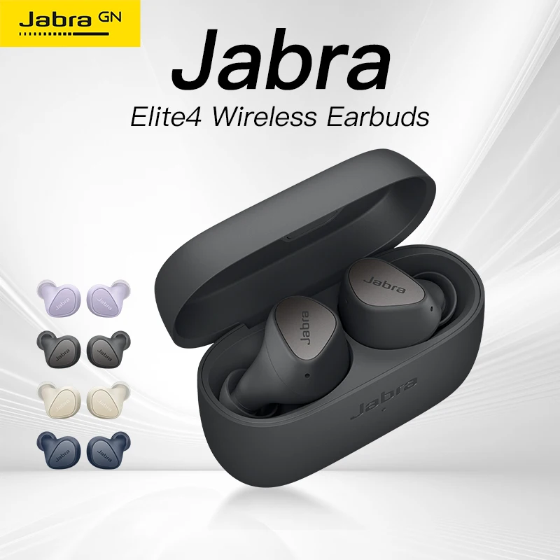 

Jabra Elite 4 True Wireless Earbuds Active Noise Cancelling Headphones - Discreet & Comfortable Bluetooth Earphones