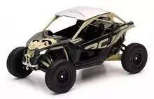 Can-Am Maverick X3 XRC Turbo – Tan – Yan Yana Sürüş Tipi Arazi Aracı, 1:18 Ölçekli Model, Siyah