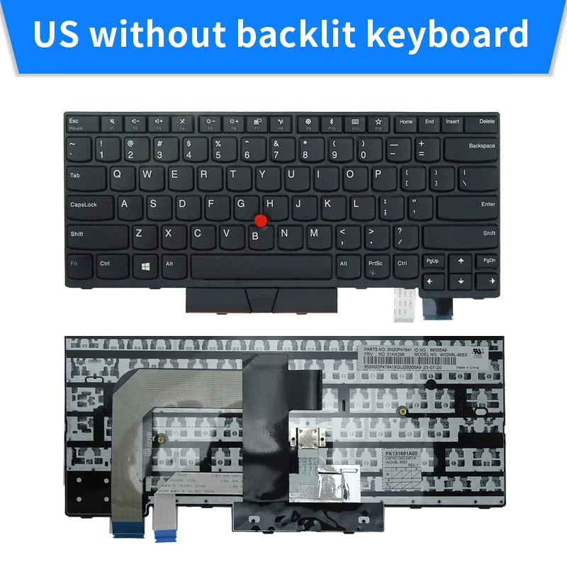 Teclado para Lenovo Thinkpad de fr es pt Reino Unido Eua br ru T470 T480 A475 A485 01hx459 01ax364 - Imagem 3