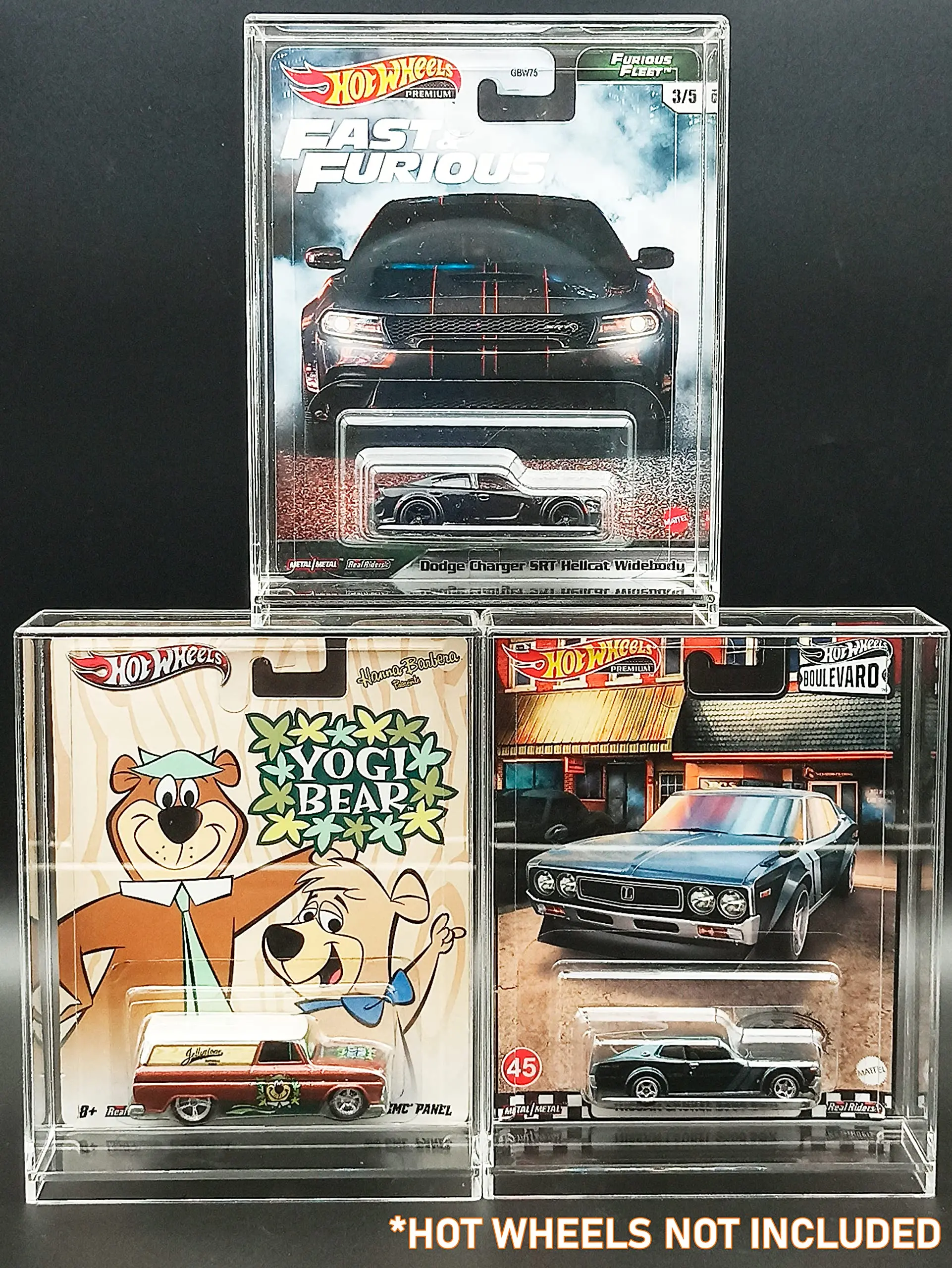 Expositor Acrílico para Hot Wheels Escala 164 Short, Long Card