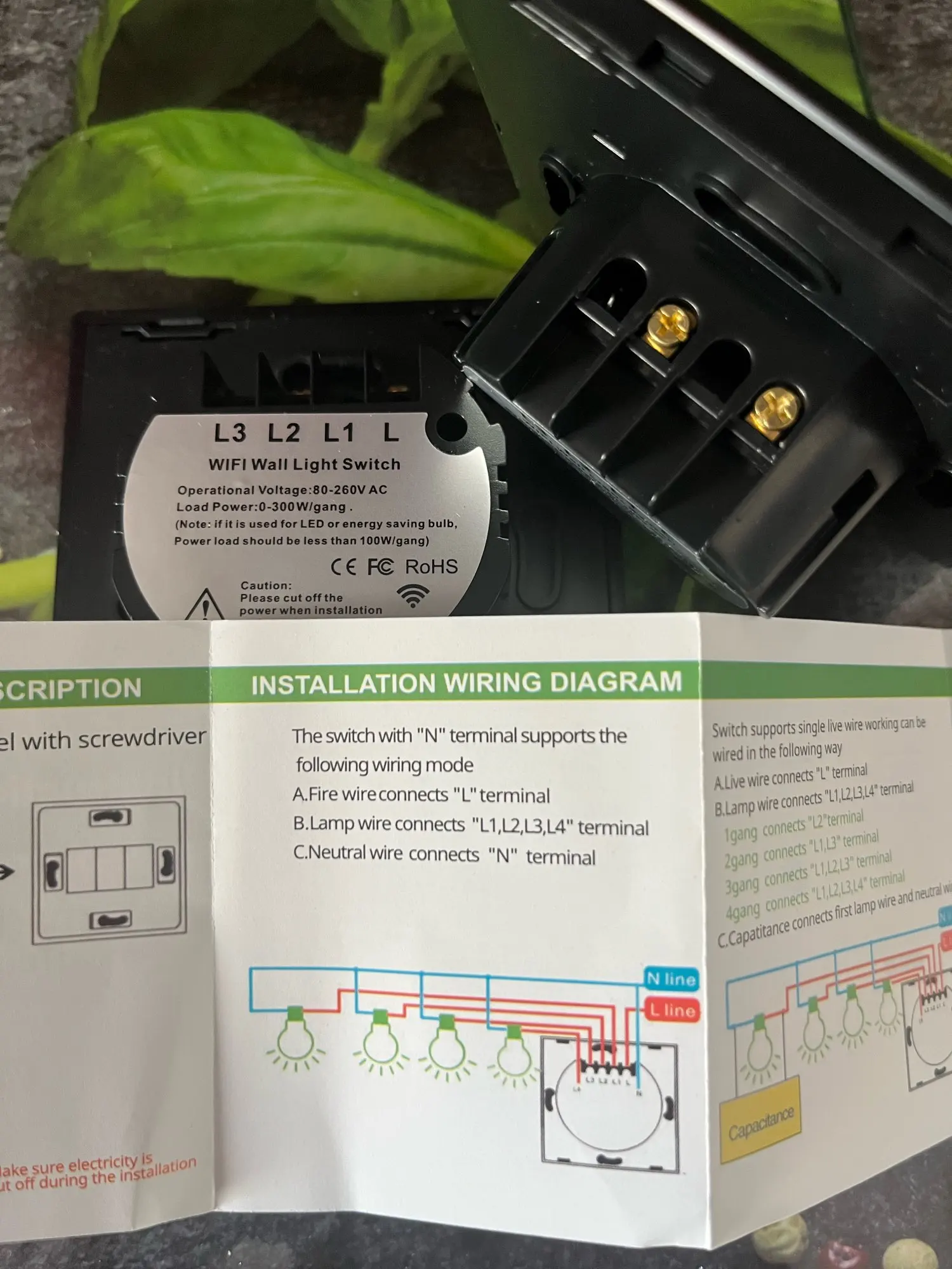 EU Standard 1/2/3/4 Gang Tuya/Smart Life WiFi Wall Light Touch Switch Neutral Wire Wireless Control Touch Light Switch photo review