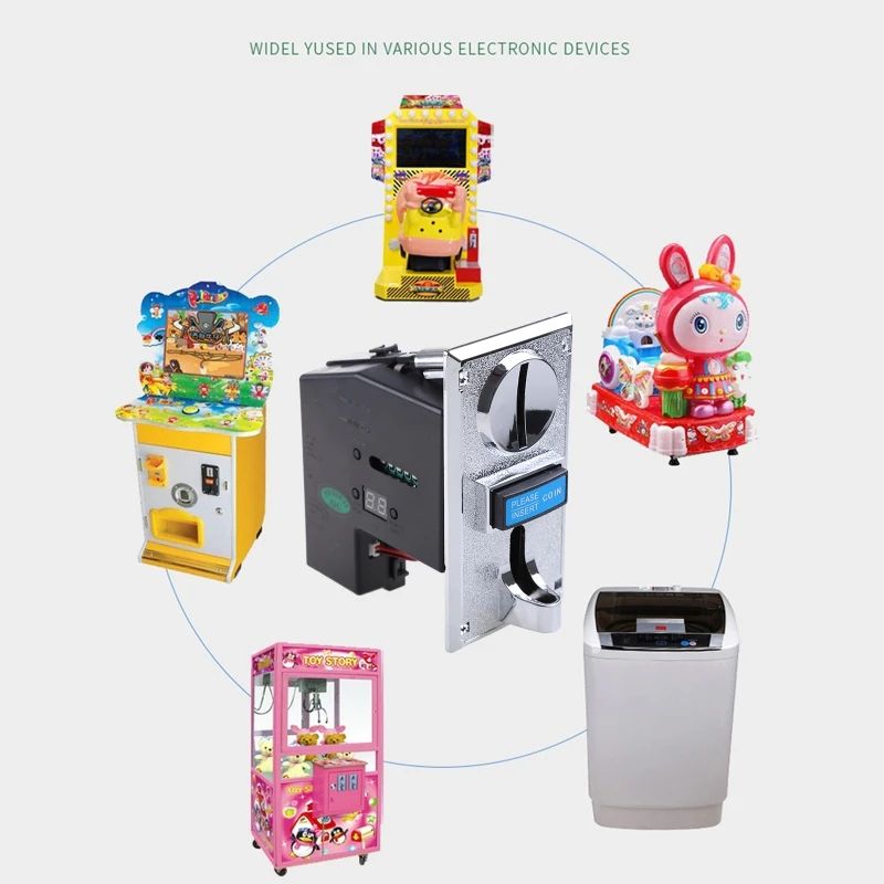 Multi Coin Acceptor Electronic Roll Down Selector Mechanism For Vending Machine Arcade Game Ticket coin acceptor