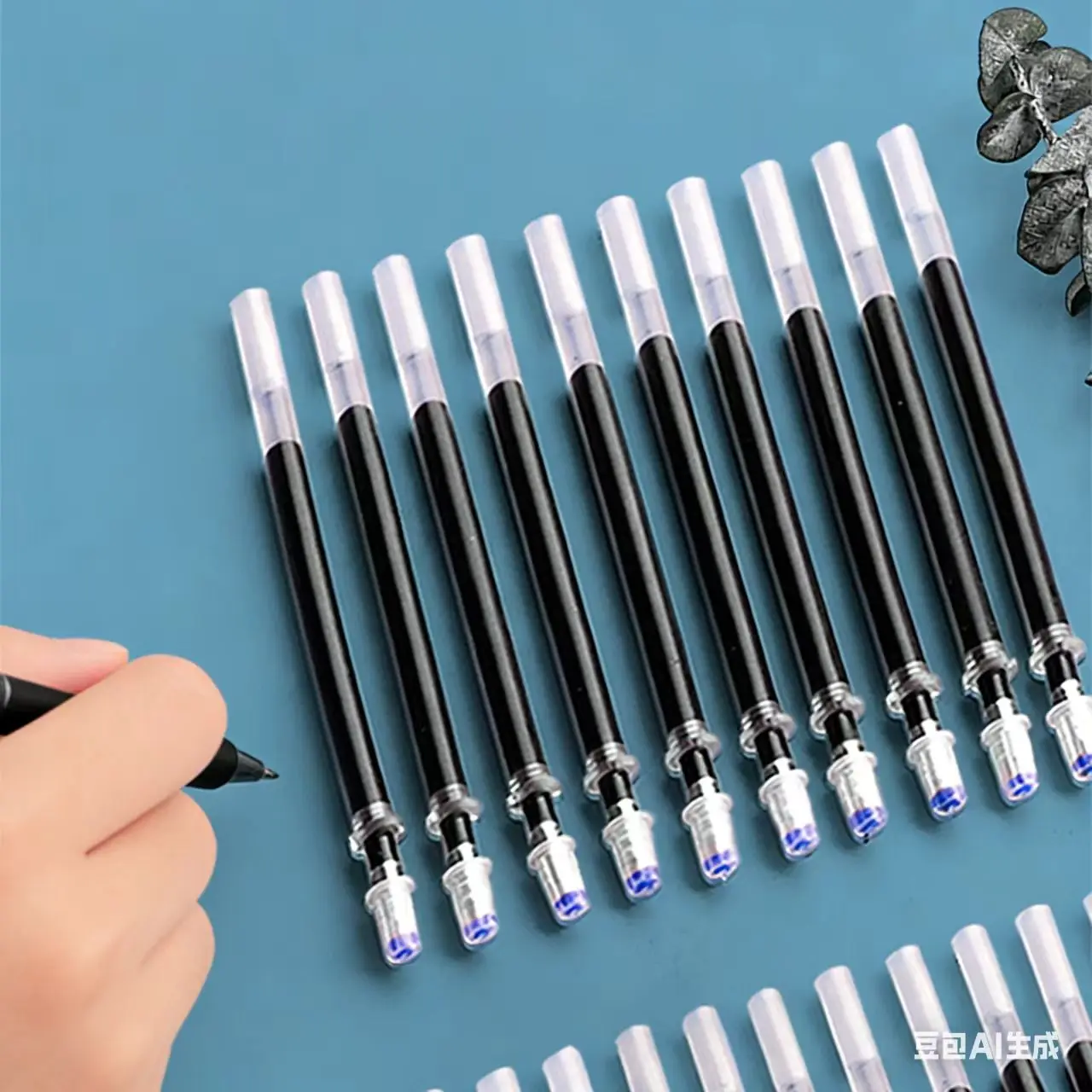 Portable Black Ink Gel Pens Set with Replaceable 0.5mm Refills - Smooth Writing for School, Office, and Home Supplies