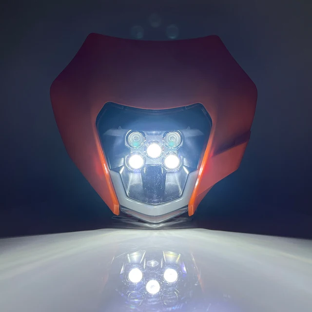 For KTM Motorcycle LED Headlight 2014-2016 XC SX XCW EXC 125-500 Accessories Enduro Motocross Headlamp Assembly Mask Fairing
