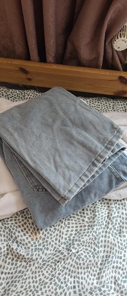 Women's Wide Leg Baggy Jeans - Vintage Punk Low Rise Denim photo review