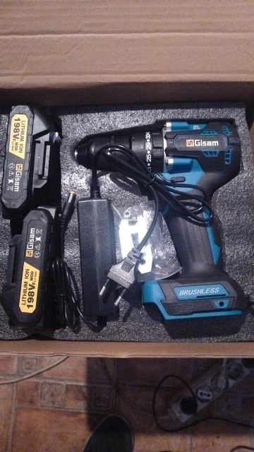 GIsam 13mm Electric Drill Brushless High-Power Impact Screwdriver Dual Speed 35+3 Torque Power Tool for Makita 18V Battery pins photo review