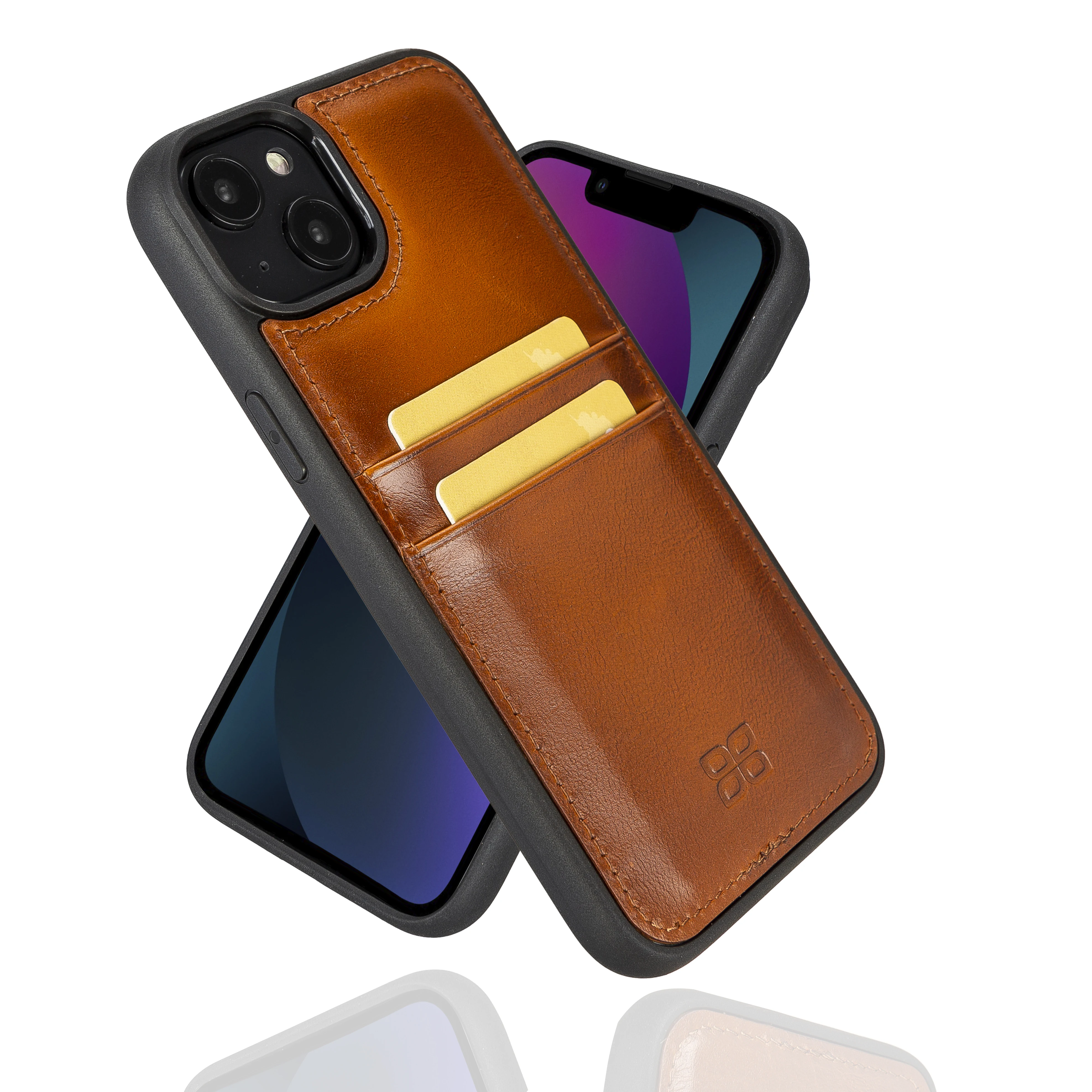 

Чехол для iPhone14 Plus 6,7 дюйма, из натуральной кожи, с отделением для карт