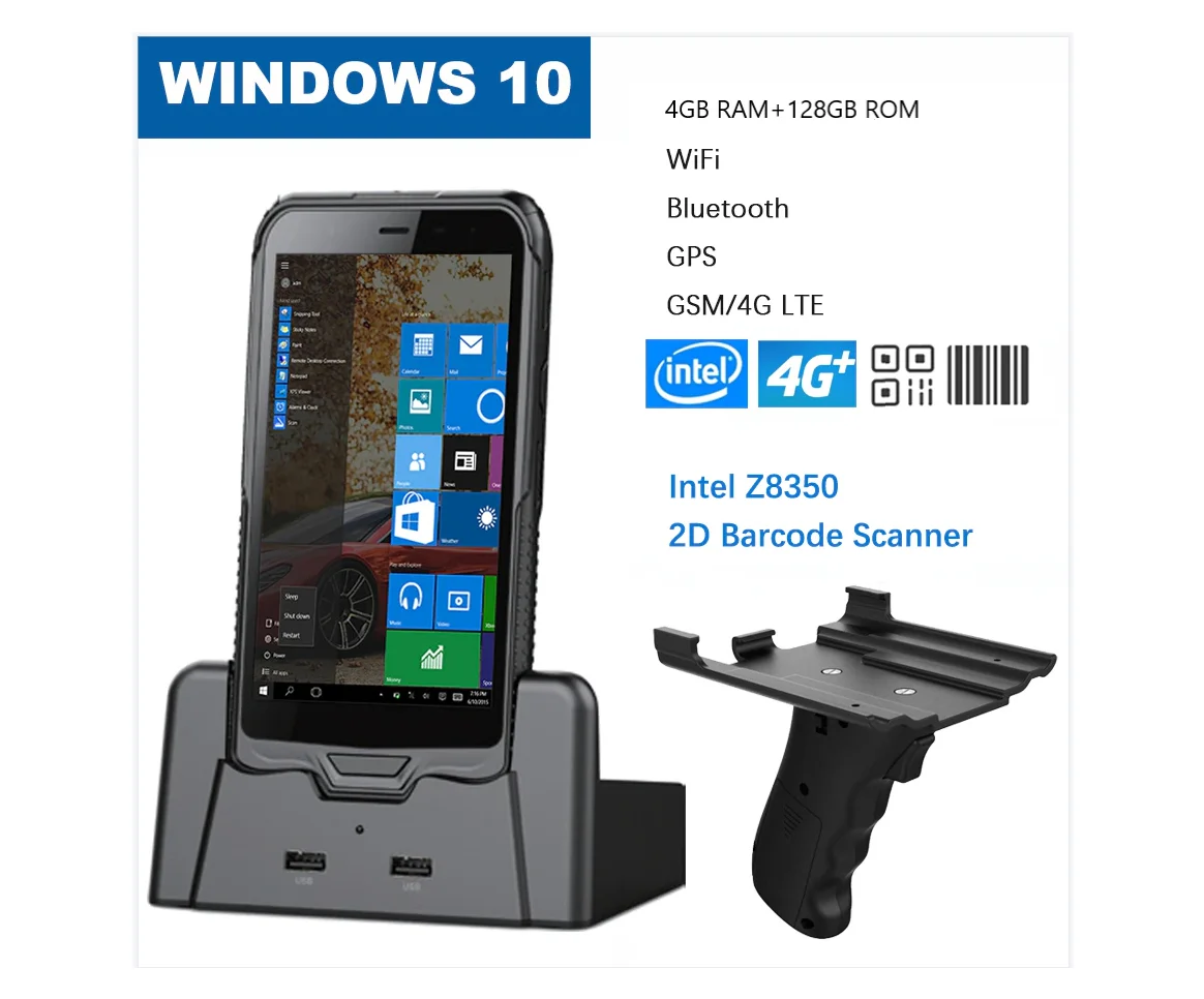 Windows 10 6 Pollici Robusto Palmare Os Tablet Terminale Pda Lettore Di Codici A Barre Scanner 1D 2D Honeywell Scanner