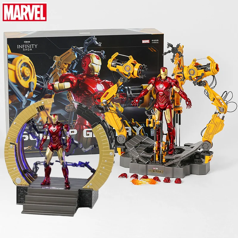 Zd toysアイアンマンmk6アクションフィギュア、mk4、スーツアップ