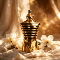 JPG Eau de Parfum 4.2 FL OZ 125ML, Flacon en verre brun à rayures dorées luxueuses, Arôme boisé doux et herbacé superposé, Cadeau de vacances idéal 3