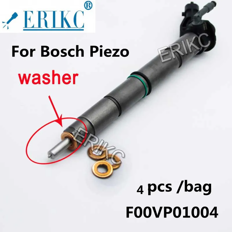

ERIKC 4 PCS Diesel Injecor Nozzle Copper Washer Shims F00VP01004 Thickness 1.5mm E1023501 for Bosch Piezo Injector Heat Shield