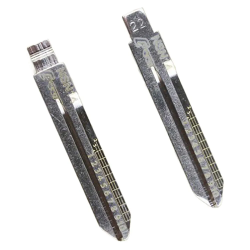 

10pcs Engraved Line Key Blade lishi NSN14 For Nissan Tiida Teana Livina Scale Shearing Teeth Blank 2 IN 1 (No 22)