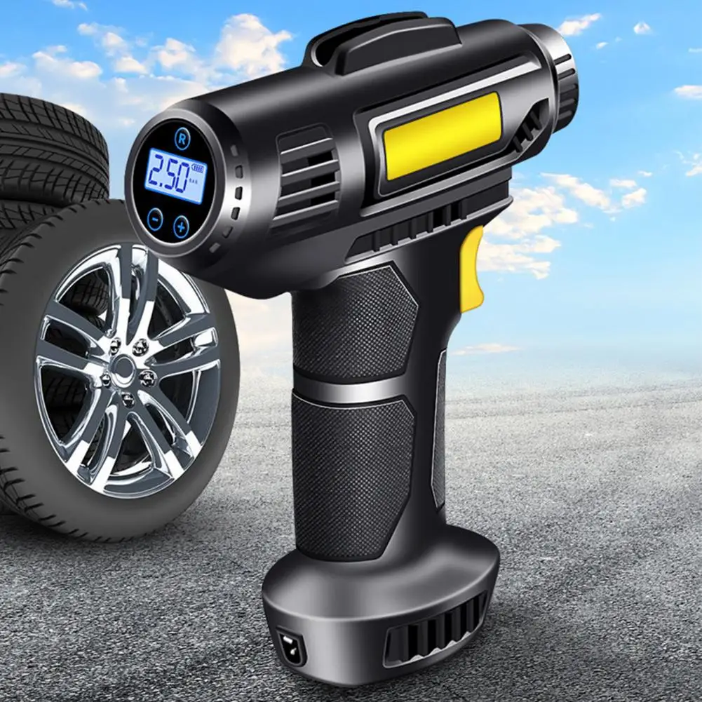 120W Car Air Pump Electric Car Tire Inflatable Pump Portable Rechargeable Air Compressor Digital Auto Tire Inflator Equipment