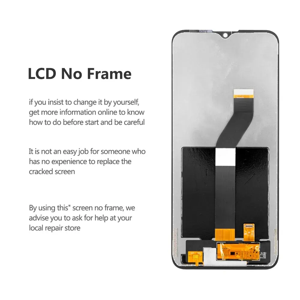 6.5" For Motorola Moto G8 Power Lite XT2055-2 LCD Display Touch Screen Digitizer Assembly Replacement G8 Power Lite With Frame