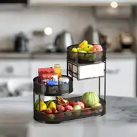 Countertop Fruit Basket Metal Wire Storage Basket Counter Serving Tray Space Saver Serving Stand Vegetables Storage Rack 2