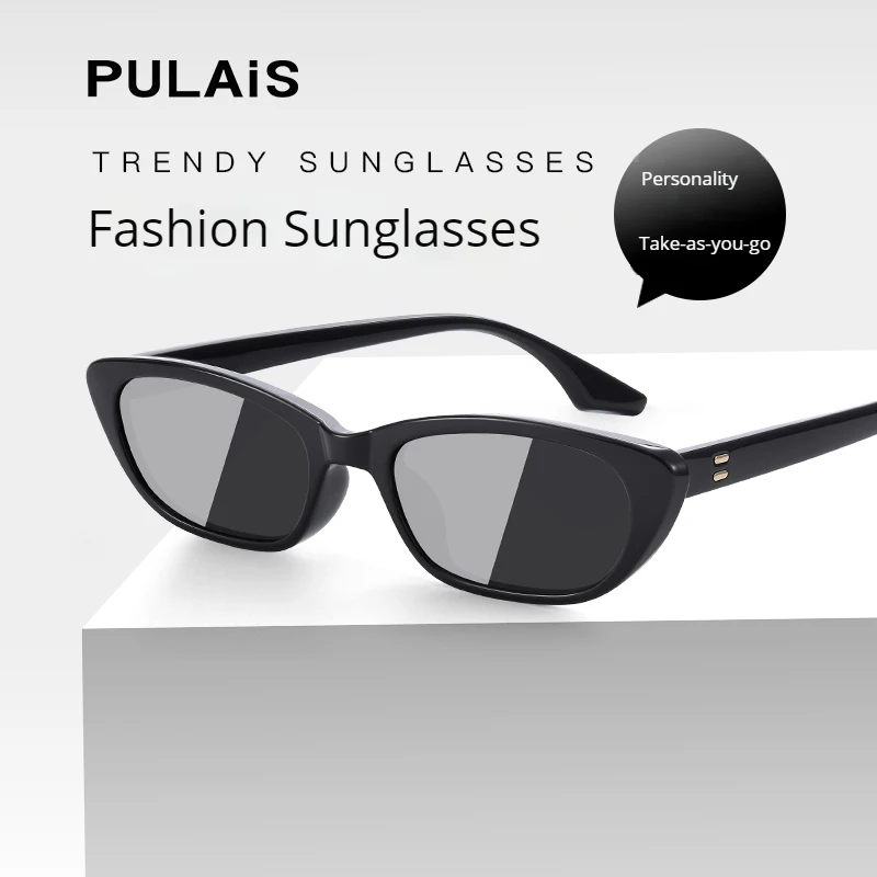 

Pulais Narrow Rectangle Sunglasses TAC Polarized Driving Safety Eye-wear TR-90 Glasses Women's Retro UV400 Shades Eyeglasses