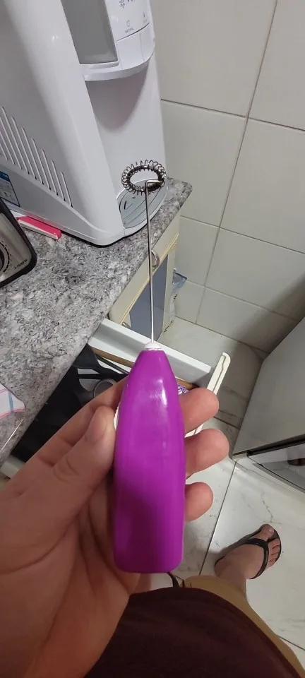 Mixer Elétrico Multiuso Portátil. Misturador de Bebidas de aço inoxidável, Batedor de Espuma - Cores Sortidas photo review