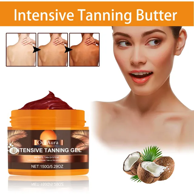 Schwarzes Reparaturgel für Körper und Gesicht, langanhaltend, feuchtigkeitsspendend, isolierend, UV-Schutz, nicht reizend, Bronzing-Beschleuniger, dunkle Bräunungscreme, 150 g