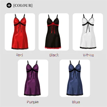 Women V-neck sexy nightgown pajamas 2