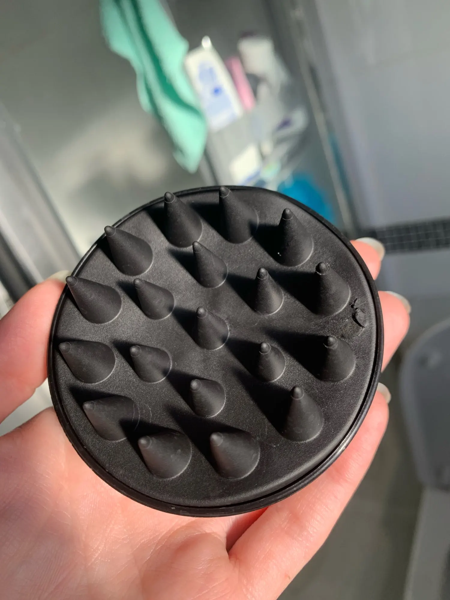 1pc Silikon Shampoo Pinsel Kopf Kopfhaut Massage Kamm Haar Waschen Kämme Bad Dusche Körper Massage Pinsel Salon Friseur Werkzeuge photo review