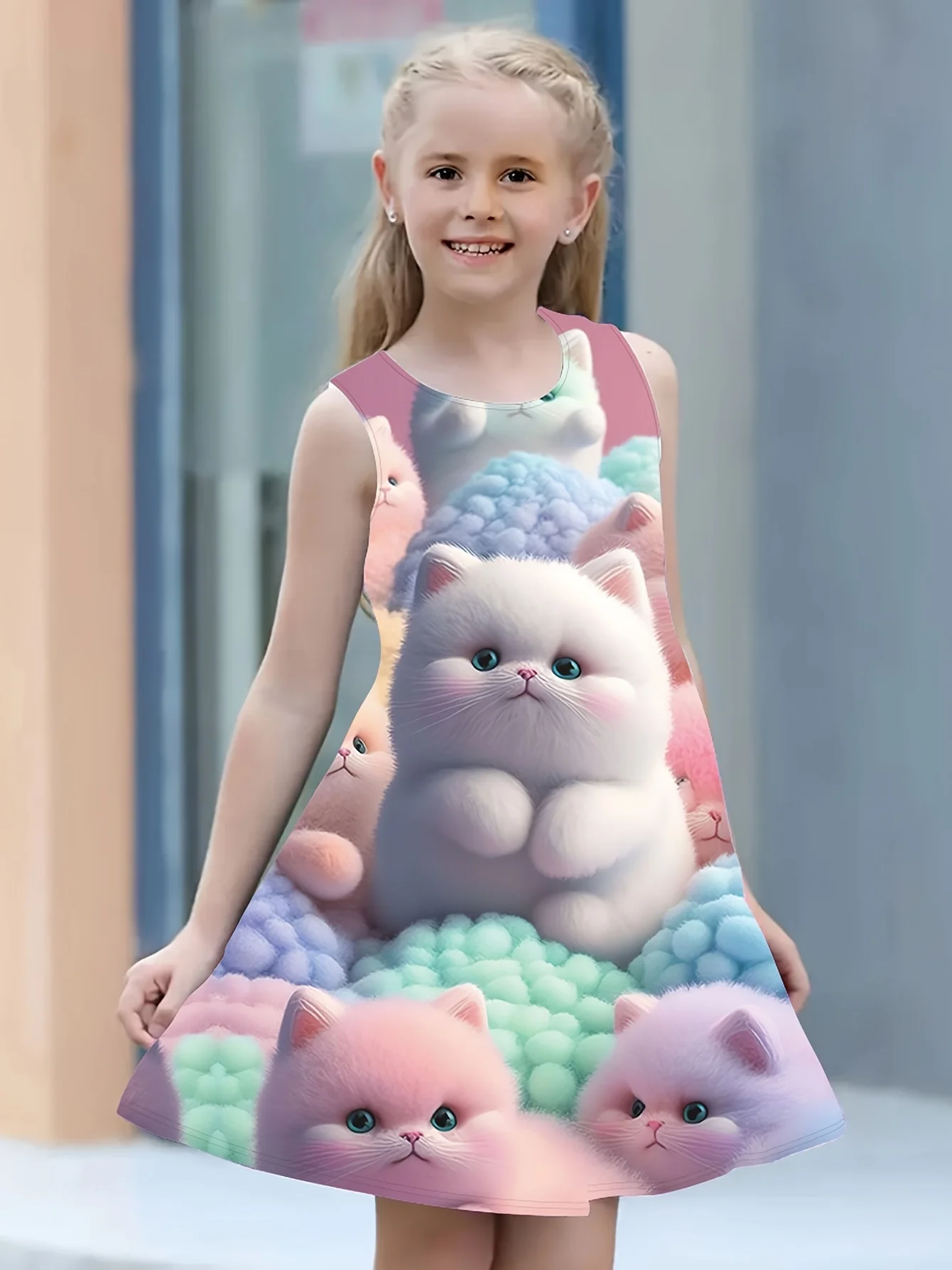 فستان أطفال ثلاثي الأبعاد للأطفال ، خفيف الوزن ، ج...