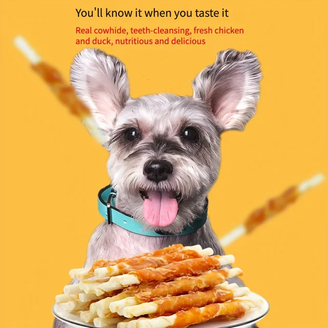 100g/400g(3.53oz/14.11oz) Chicken Wrapped Rawhide Sticks, Dog Treats For Small, Medium, & Large Dog, Made With Real Chicken, 2
