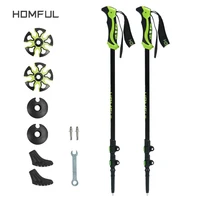 Homful/Hitorhike for Nordic walking sticks camping hiking Ultralight Adjustable Telescopic Alpenstock Trekking Poles climbing 1