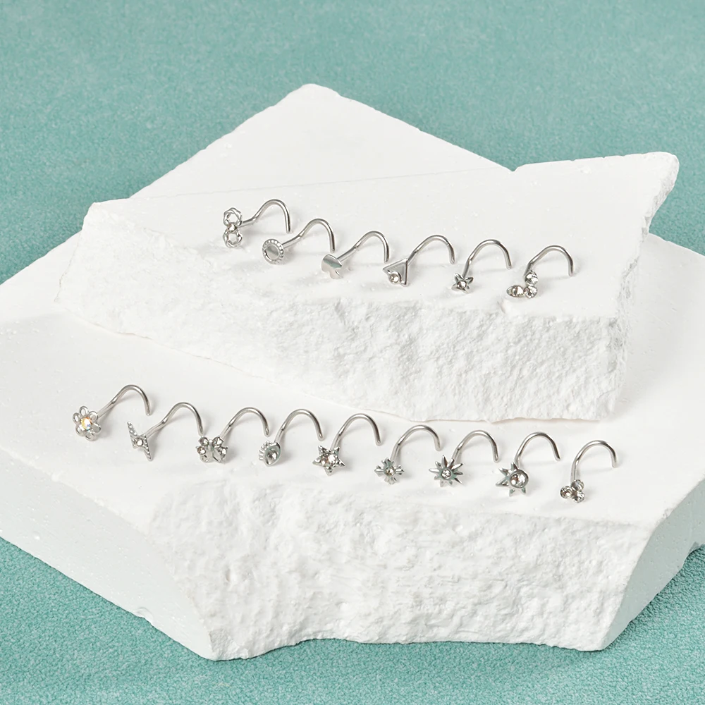 Mayhoop 18G Piercing Naso Acciaio Chirurgico Naso PiercingArgento - Foto 6