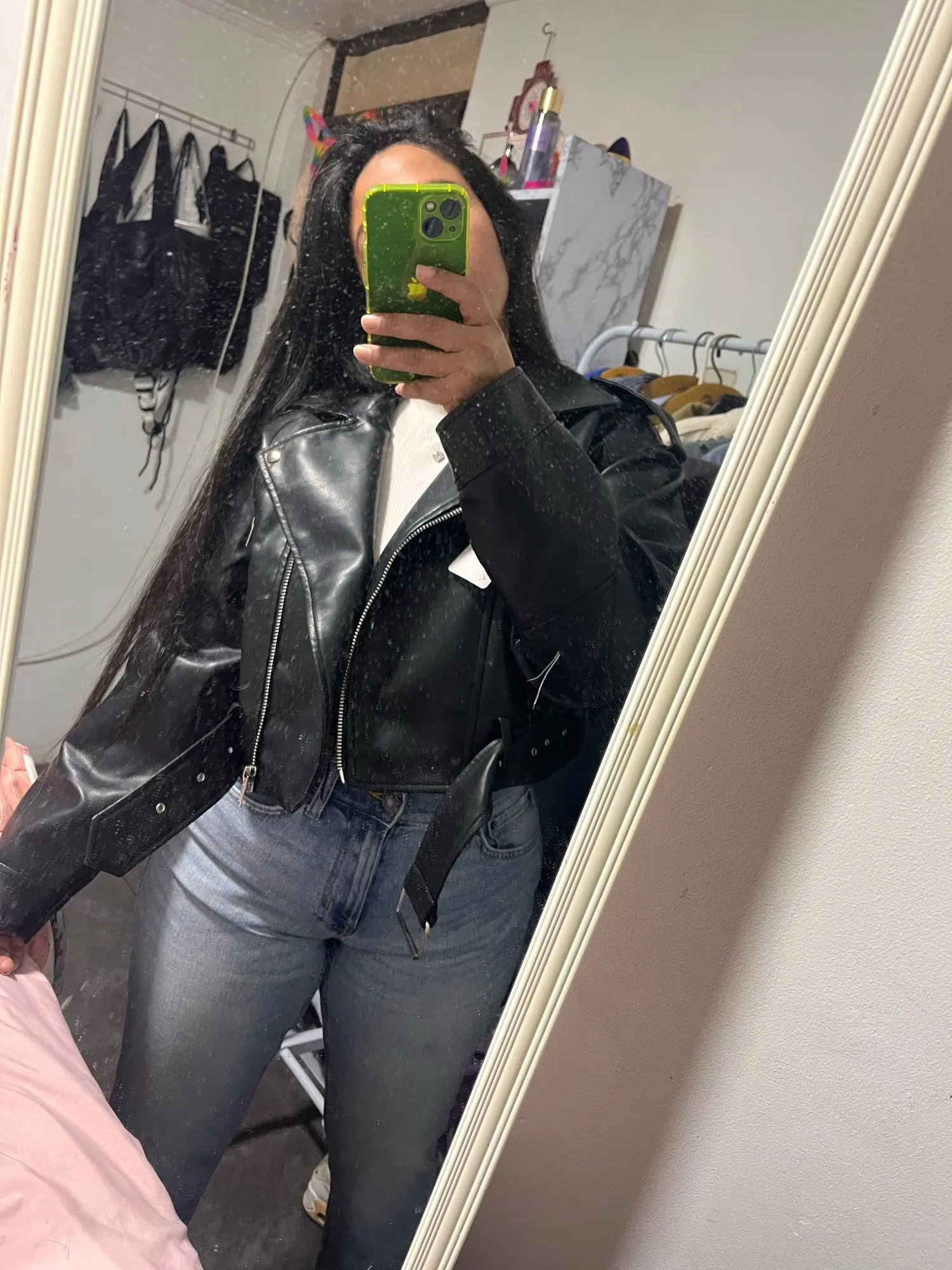 Ailegogo Faux Leather Short Jacket photo review