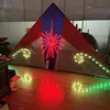 4 squareBig Triangle night LED delta kite  ever-changing 544 umbrella cloth delta kite with lights in high brightness with tails 2