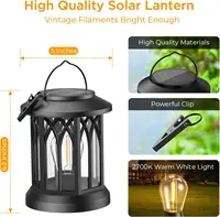 Solar Lantern Outdoor Lights, Upgraded Bright Solar Lanterns Outdoor Waterproof, Hanging Solar Powered Lantern Over 12Hrs Lights 3