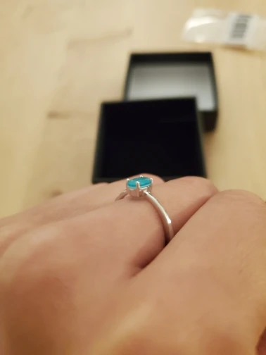 Silver tourmaline ring