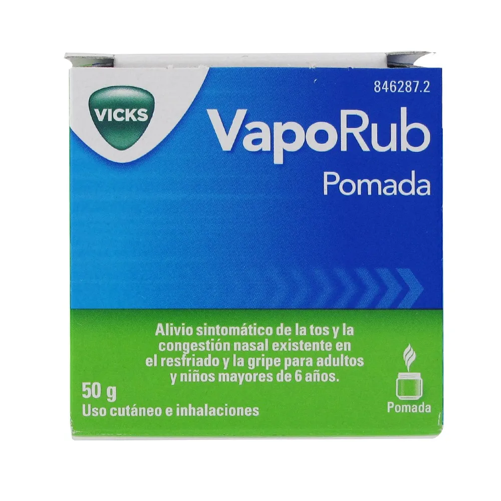 Vicks Vapo Rub adult children 2 years old + long duration 8 hours action  ointment 50 grams decongests nostrils nasal congestion relief, cough and  muscle pains.