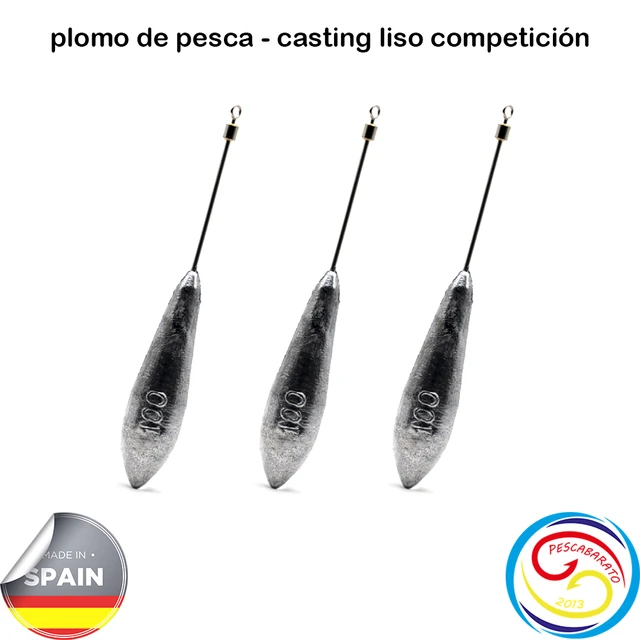 Plomos de pesca SURF CASTING - LISO. medidas: 60-80-90-100-113-120