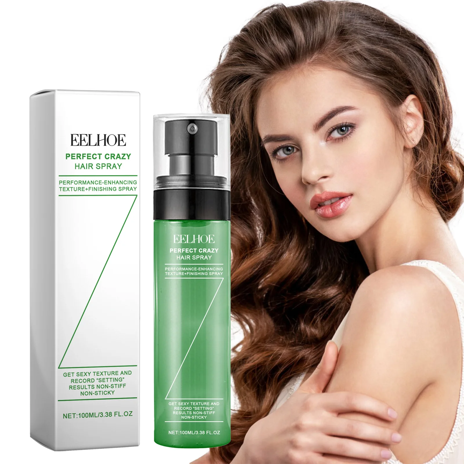 EELHOE Fluffy Volumising Hair Spray Hair Thickening Freshing Oil Control Frizz Treatment Firm Hold No Wash Dry Spray 100ml
