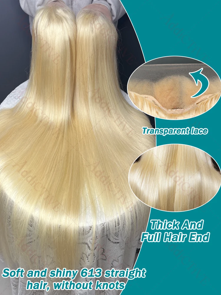 Honey Blonde 613 HD 200% 13X6 Straight Lace Front Human Hair Wigs 40 Inches 13X4 Lace Frontal Wigs