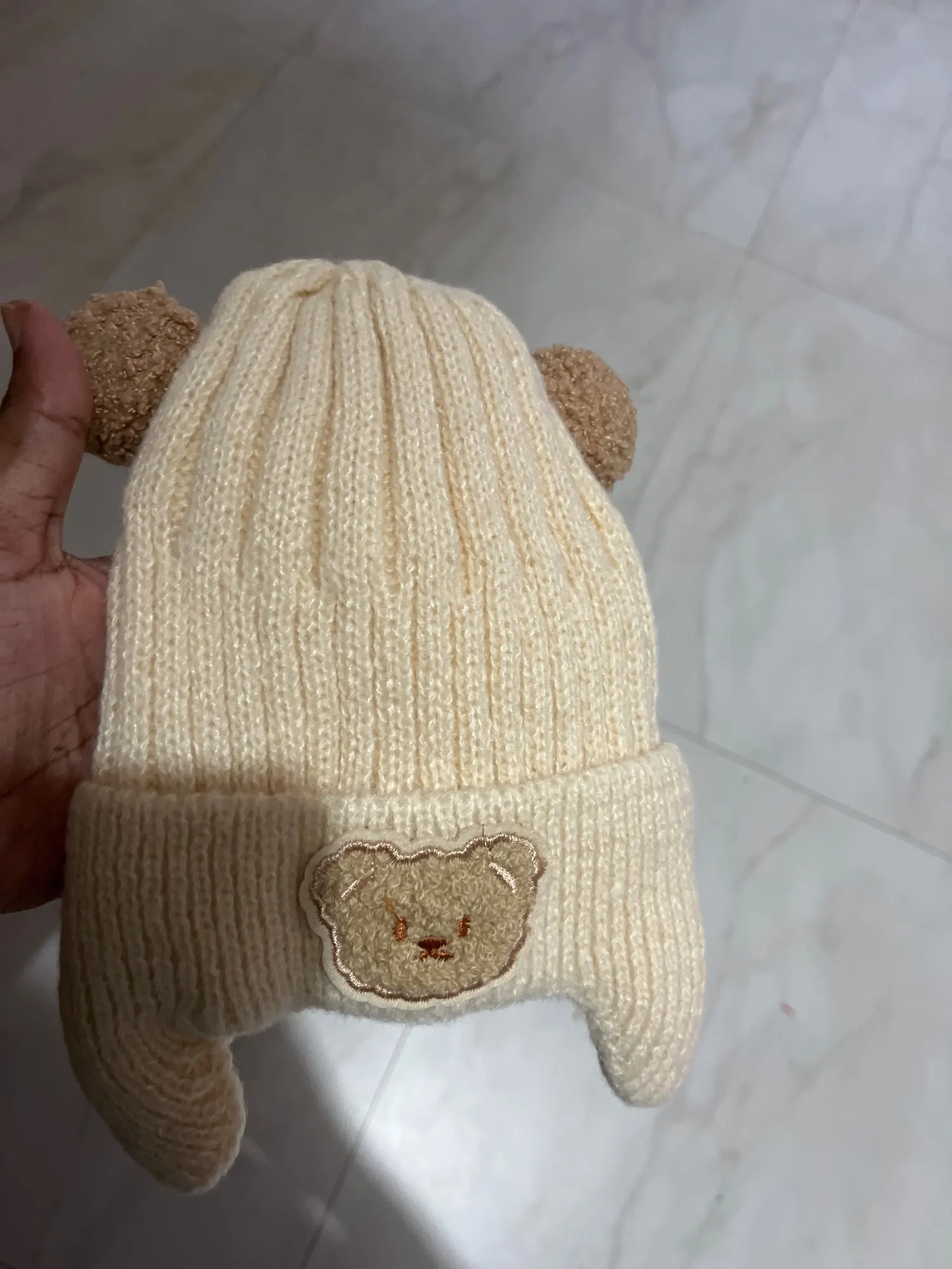 Cute Bear Ear Protection Hat photo review