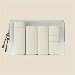 5 - Piece TSA - Approved Travel Dispenser Bottle Set - Essential Toiletry Containers (White)