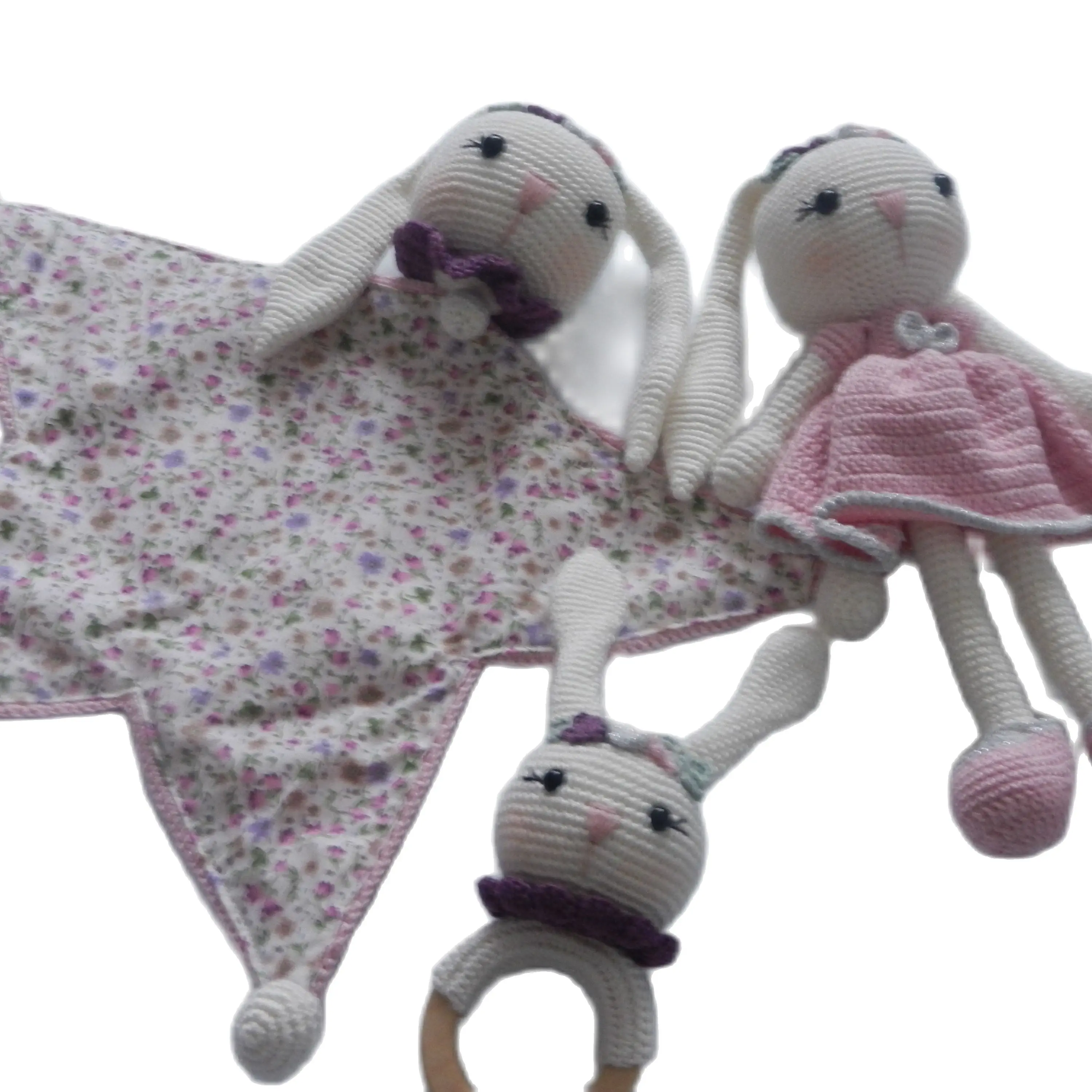 jouet-amigurimi-artisanal-ensemble-triple-lapin-a-longues-oreilles-compagnon-de-jeu-pour-le-premier-sommeil-de-votre-bebe-qualite-saine-et-sure