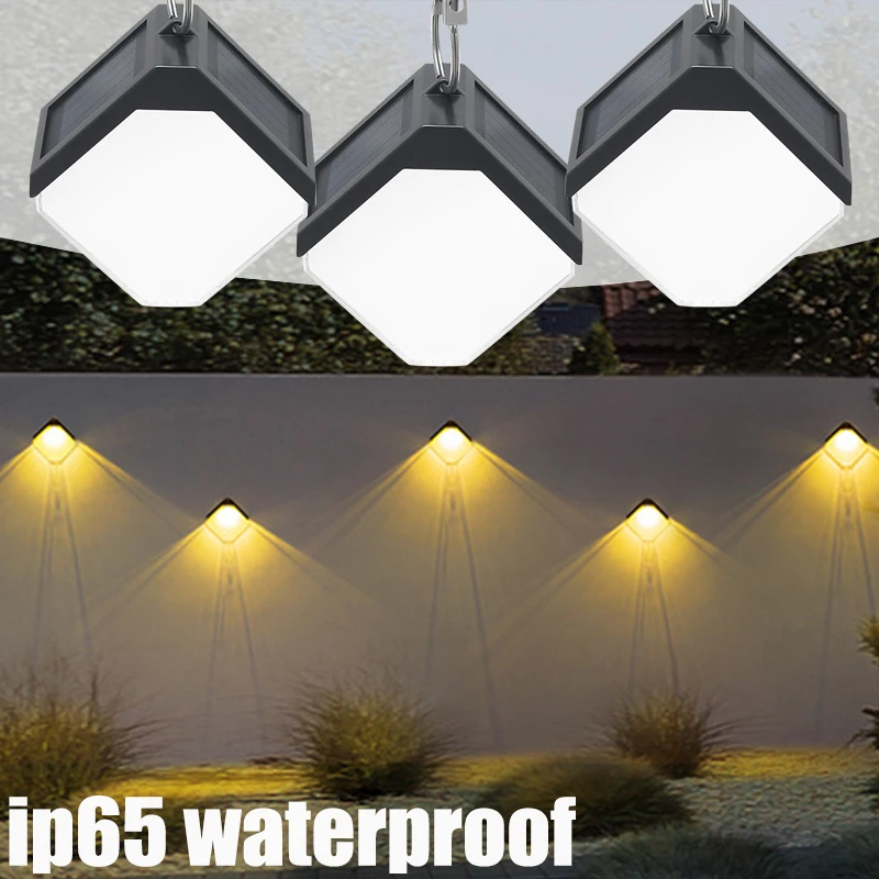 NEW Solar Light and Shadow Wall Light LED Waterproof Fence Step Lighting Lamp for Backyard Garden Porch Stair Terrace Decoration solar security light with motion sensor