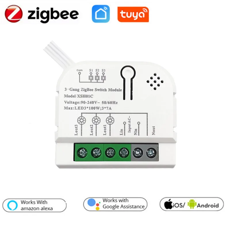 

Tuya Zigbee Virtual Switch Module 3 Gang 10A Support Two Way Control Home Improvement Light Relay With Alexa Google Yandex Alice