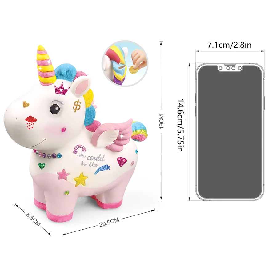 Unicorn Piggy Bank Children's Fun Money Saving Toys Parent-kids Interactive Toys Birthday Gifts For Kids